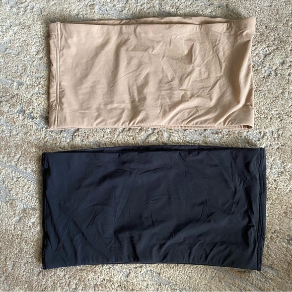 Skims Fits Everybody Bandeau Bras Strapless Boob Tube Compression Black Tan: 2X - Picture 2 of 5